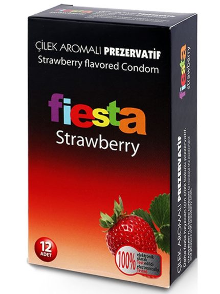 Fiesta Çilek Aromalı Prezervatif 12'li Paket
