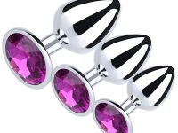 NOXXX Steel Metal Jeweled Butt Plug 3'lü Set