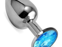 Steel Metal Jeweled Butt Plug Medium