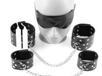 Fetiş El ve Ayak Zincirli Kelepçe Seti