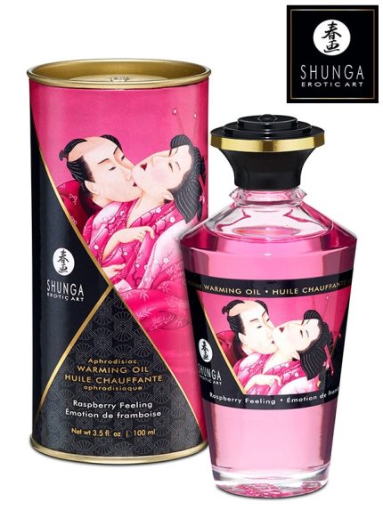 Shunga Warming Oil Raspberry Feeling Sevişme Yağı 100 ml