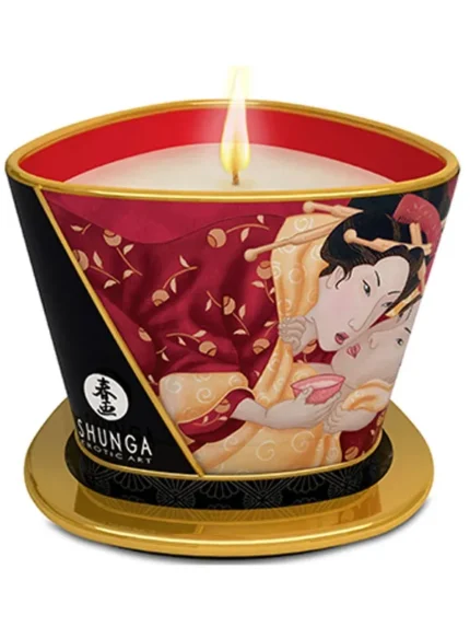 Shunga Massage Candle Sparkling Strawberry Wine 170 ml