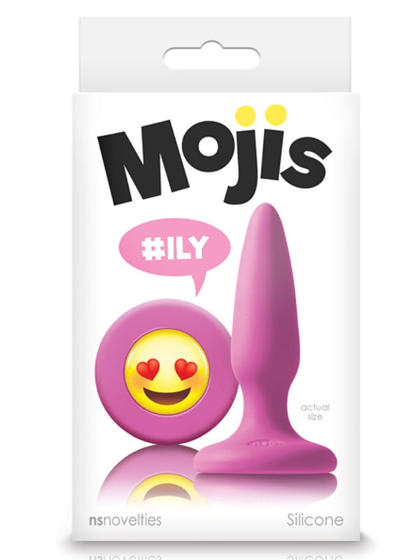 Moji's ILY Mini Silikon Plug Emoji Yüzü Pembe-12675