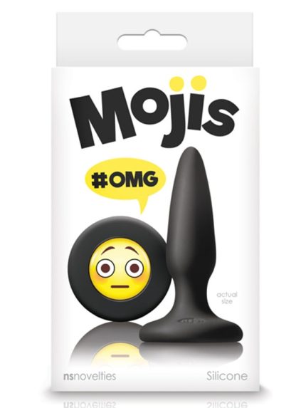 Moji's OMG Mini Silikon Plug Emoji Yüzü Siyah-12687