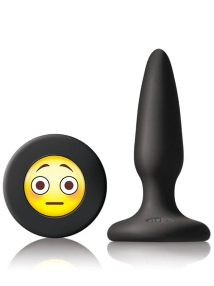 Moji's OMG Mini Silikon Plug Emoji Yüzü Siyah