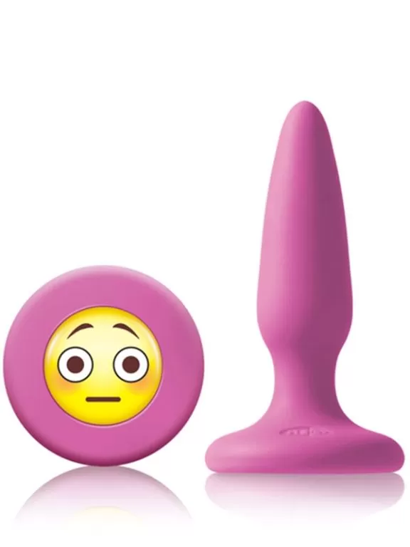 Moji's OMG Mini Silikon Plug Emoji Yüzü Pembe