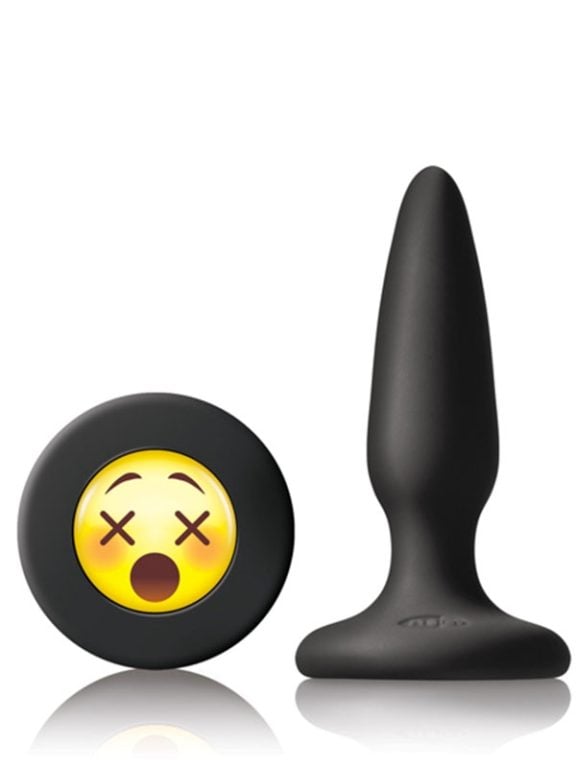 Moji's WTF Mini Silikon Plug Emoji Yüzü Siyah