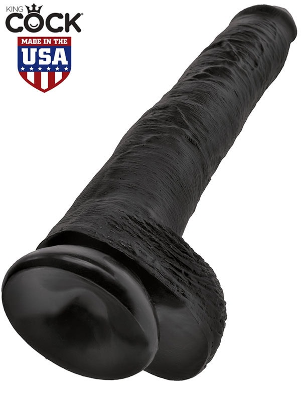 King Cock Realistik Uzun Dildo 36 cm Siyah-13156
