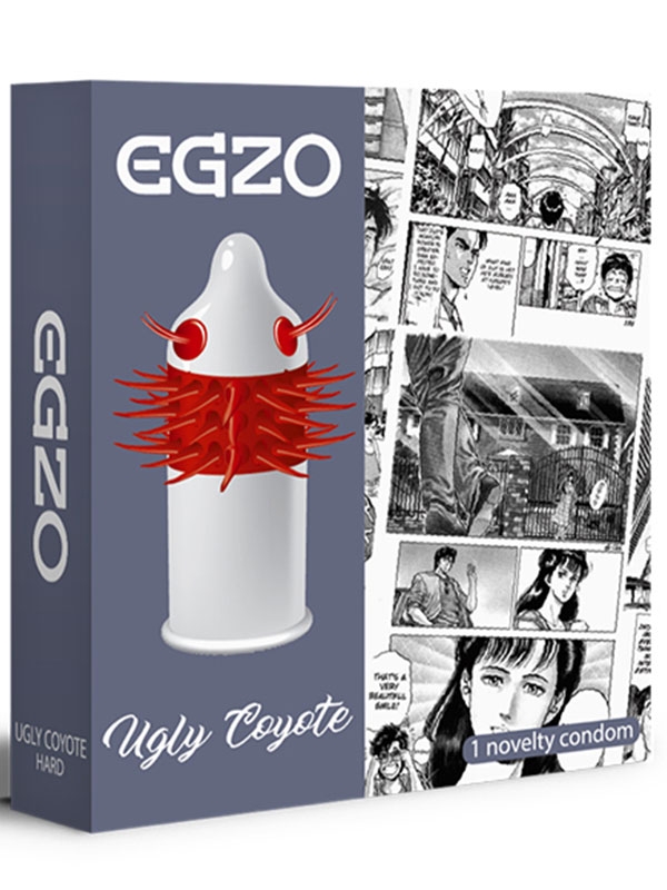 Egzo Ugly Coyote Stimulating Condom-13375