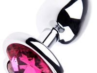 Kalp Mücevherli Çelik Anal Plug Orta Boy