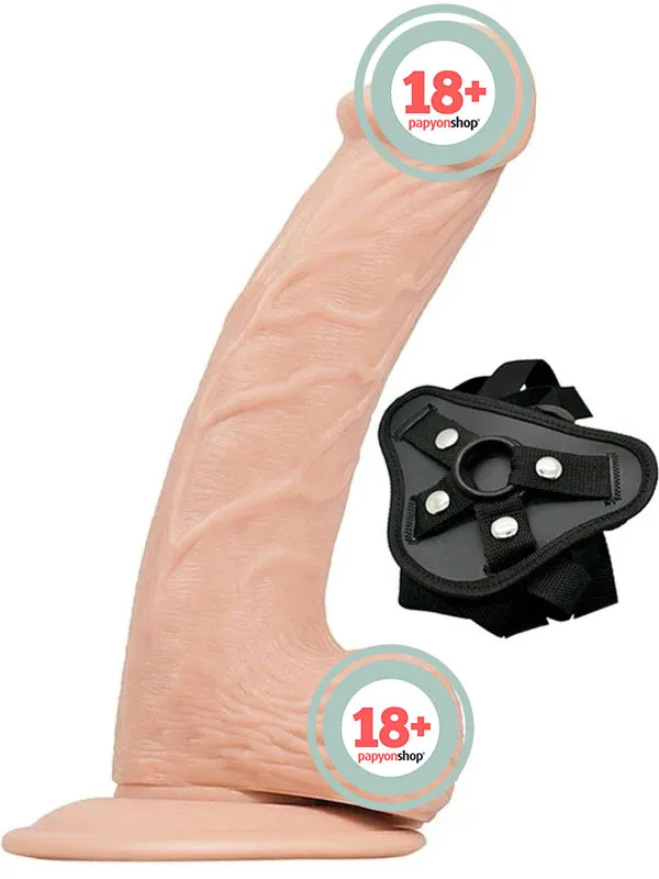 Belden Bağlamalı İçi Dolu Realistik Penis 20 cm