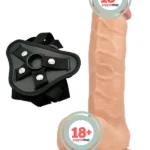 İçi Dolu Belden Bağlamalı Realistik Penis 20 cm