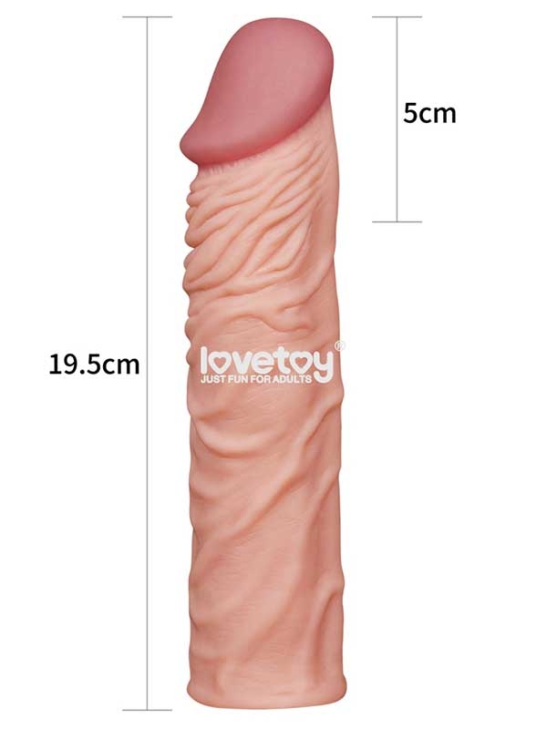 LoveToy Pleasure X Tender Realistik Penis Kılıfı 5 cm Uzatmalı-14884