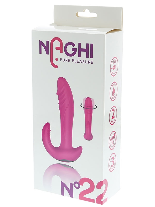 Naghi No.22 Şarjlı Döner Başlı Klitoris Uyarıcılı Duo Vibratör-14916
