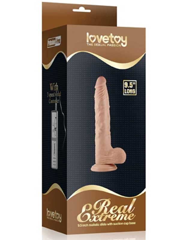 LoveToy Real Extreme Realistik Titreşimli Dildo 24 cm-15000