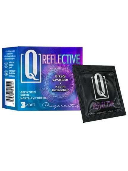 Q REFLECTIVE Prezervatif Özel Kremli 3'lü Paket