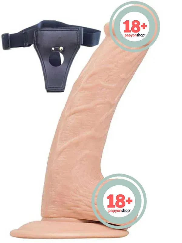 NOXXX Belden Bağlamalı İçi Dolu Realistik Penis 20 cm