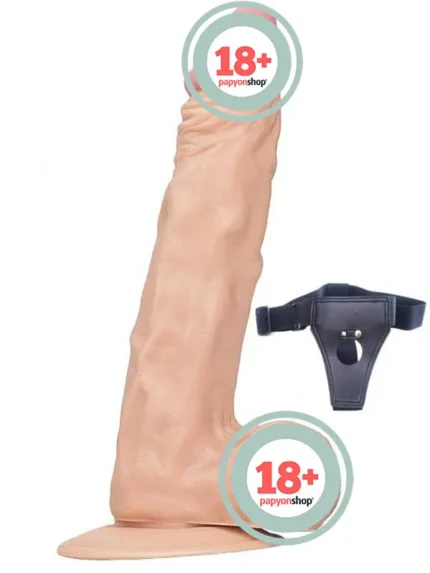 NOXXX Belden Bağlamalı Realistik Penis İçi Dolu 25 cm