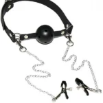 NOXXX Extreme Delikli Ağız Topu ve Göğüs Klipsi