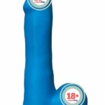 American Pop! Icon Slim 6" Vac-U-Lock Özellikli Realistik Dildo 16.5 cm Mavi