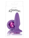 Glams Gem Plug Taşlı Silikon Anal Plug 10.5 cm Mor