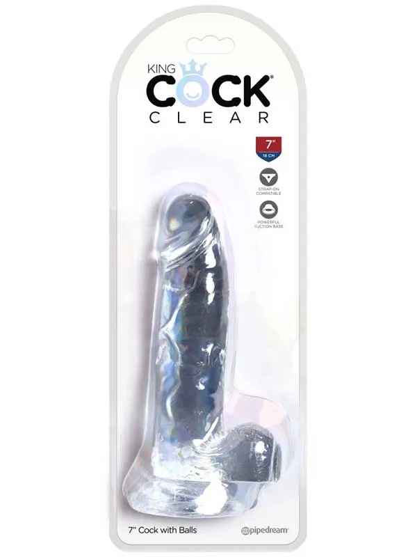 Pipedream King Cock Clear 7” Realistik Penis 20 cm