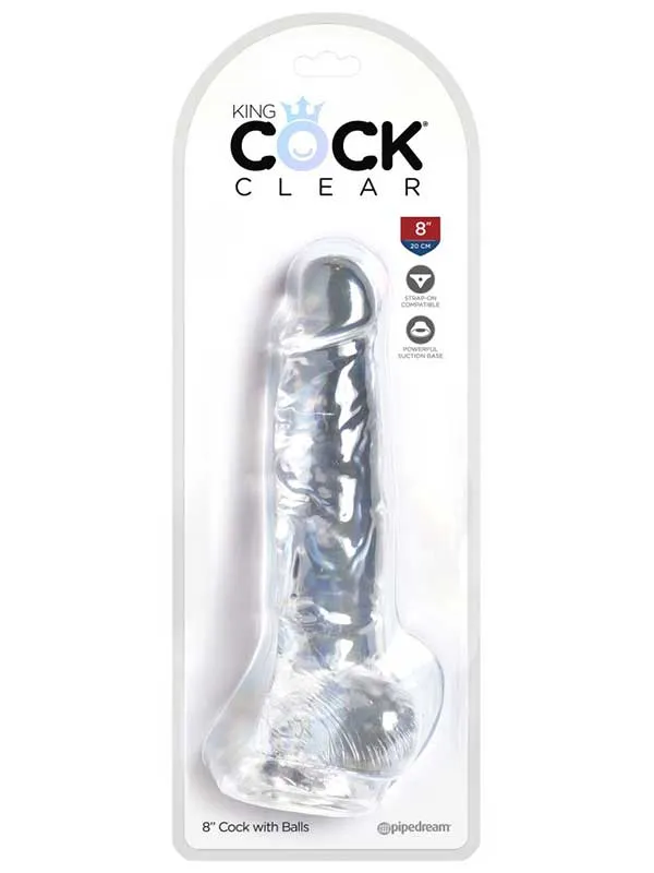 Pipedream King Cock Clear 8” Realistik Dildo 22 cm