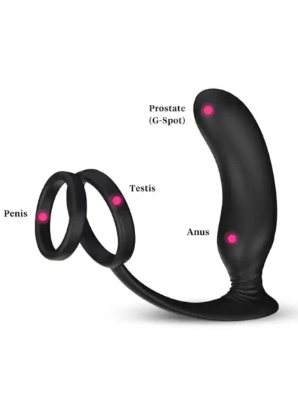 Lanco Prostat ve Penis Halkalı Şarjlı Anal Masaj Vibratörü