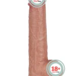 Real Skin 8" Çift Katmanlı Kayan Derili Gerçekçi Melez Penis 20 cm