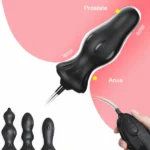 4 Farklı Silikon Plug'lı Şarjlı Titreşimli Şişirilebilir Anal Set
