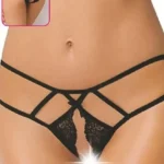 Özel Bölgesi Açık Erotik Dantelli İpli Fantezi Külot