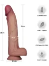 Lovetoy 10'' Sliding Skin Pro II Dual Layer Silicone Dong 25cm - Görsel 3