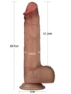 Lovetoy 9'' Sliding Skin Pro Dual Layer Silicone Dong 23.7cm - Görsel 6