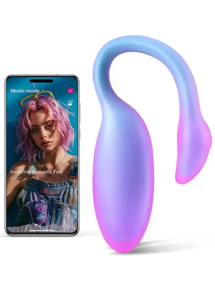 Magic Flamingo Max Çiftler için Giyilebilir Telefon Kontrollü Vibratör Mavi