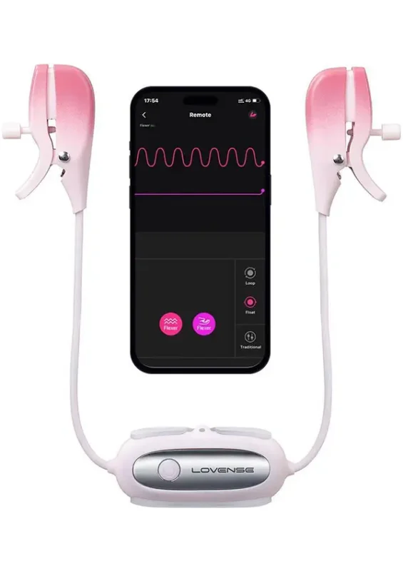 Lovense Gemini Titreşimli ve Telefon Kontrollü Meme Kelepçeleri