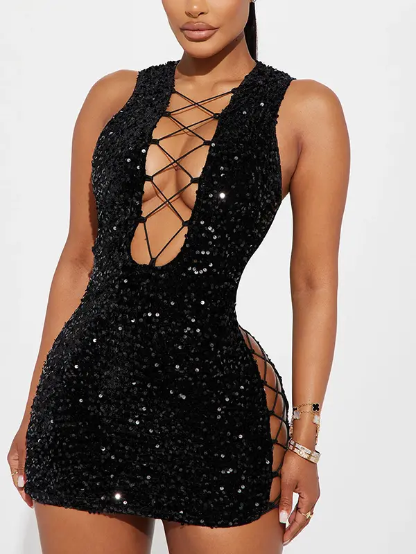seksi-mini-gece-elbisesi-payetli-1 Seksi Mini Gece Elbisesi Payetli