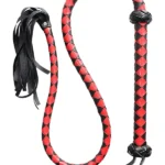 NOXXX Örgülü Deri Kırbaç Kırmızı 140 cm